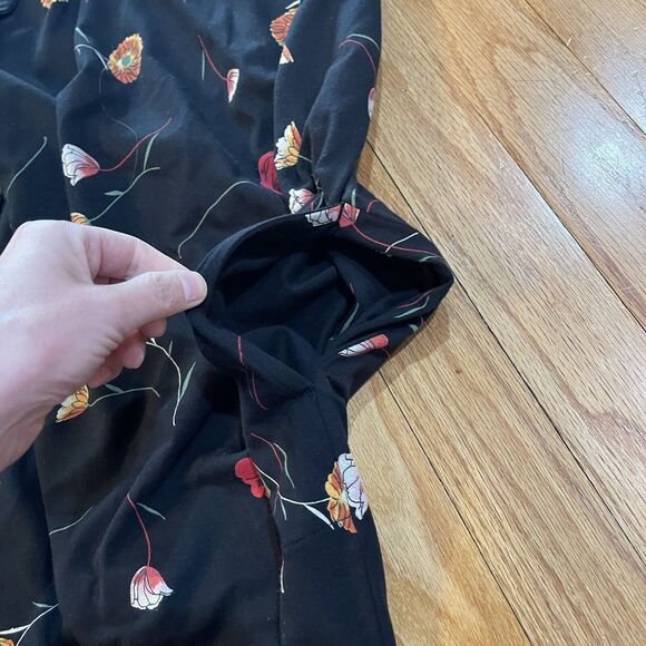 J. Jill Women Jersey Sleeveless Shirt Dress Plus Size 4X Black Floral NEW NO TAG - Picture 10 of 14